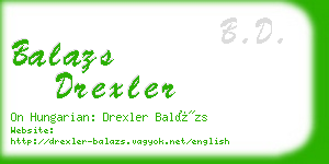 balazs drexler business card